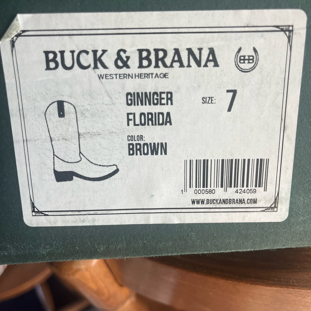 Buck & Brana Embroidered Western Boots Size 7 - Picture 4 of 4